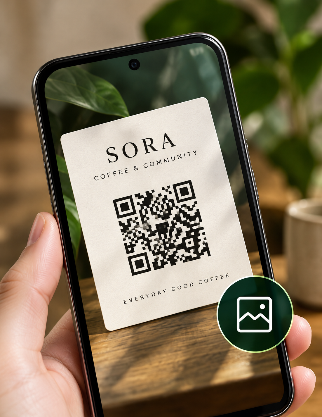 A QR screenshot ready to import from a phone gallery.